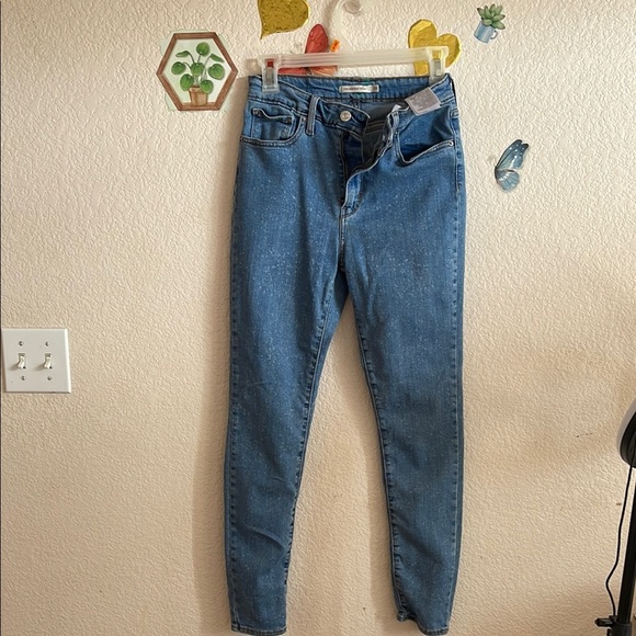 Levi's Blue High Rise Jeans Slim Fit - Picture 11 of 11